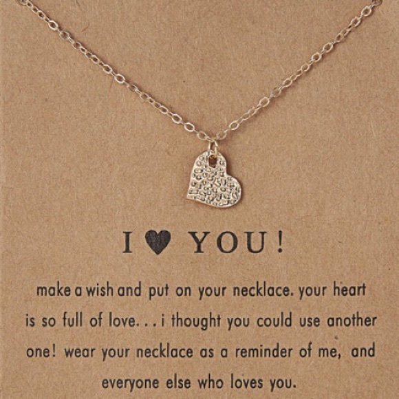 ⚡️2 for $15 Dainty Gold Tone “I 🖤 You” Necklace - Picture 2 of 6